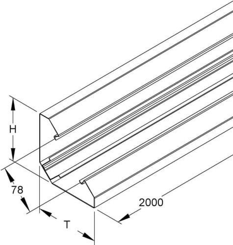 Niedax Pultkanalunterteil PGU 120-78 W