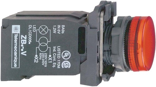 Schneider Electric Leuchtmelder m. BA9s-Glühl. XB5AV44 Schneider Electric Leuchtmelder m. BA9s-Glühl. XB5AV44