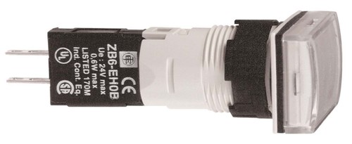 Schneider Electric Leuchtmelder rechteck., IP 65, weiß XB6DV1BB Schneider Electric Leuchtmelder rechteck., IP 65, weiß XB6DV1BB