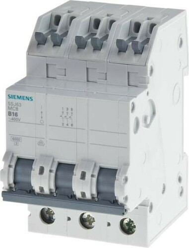 Siemens Dig.Industr. Leitungsschutzschalter 3pol., 16A 5SJ6316-6KS
