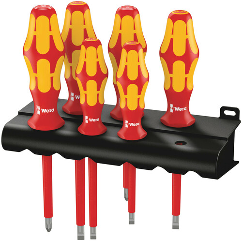 Wera Werk VDE-Schraubendreher Satz 6-tlg mit Rack 006145