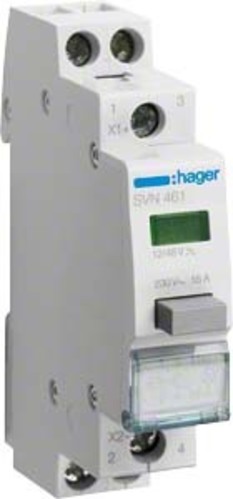 Hager Taster mit LED-Melder grün, 2S, 12V SVN461 Hager Taster mit LED-Melder grün, 2S, 12V SVN461