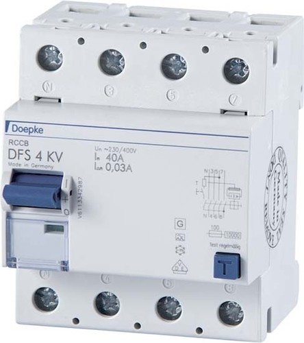 Doepke FI-Schalter DFS4 040-4/0,30-A KV Doepke FI-Schalter DFS4 040-4/0,30-A KV