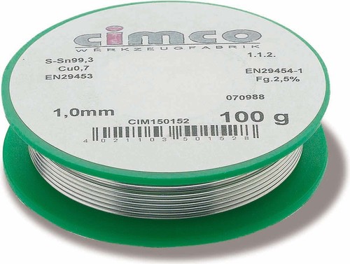 Cimco Werkzeuge Elektroniklot bleifrei 1,0mm/500g 150156 (500gr)