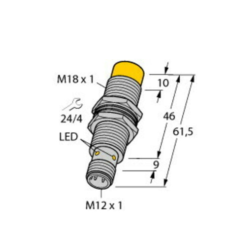 Turck Sensor induktiv NI12UM18MVP4XH1141