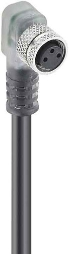 Belden Kupplg.m.Schraubv.+LED,gew 3pol.,M8,2m Kab.PUR RKMWV/LED A3-224/2m