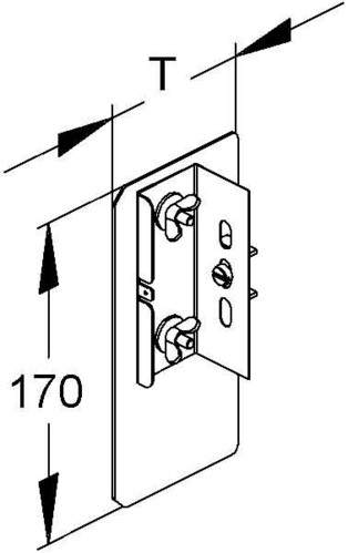 Niedax Alu-Enddeckel links DAEDL 170 N