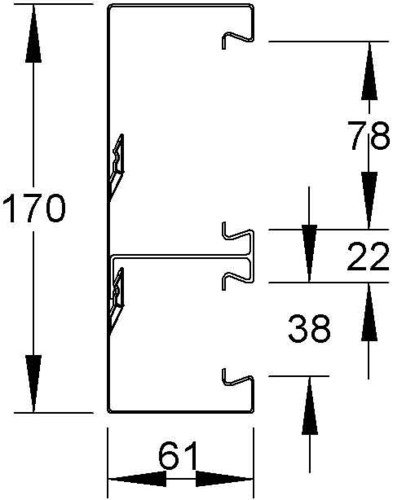 Niedax Gerätekanal-Unterteil DKU 170-78T60 R