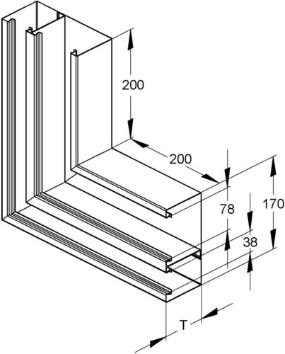 Niedax DKU-Vertikaleck DKVO 170-78T60 L Niedax DKU-Vertikaleck DKVO 170-78T60 L