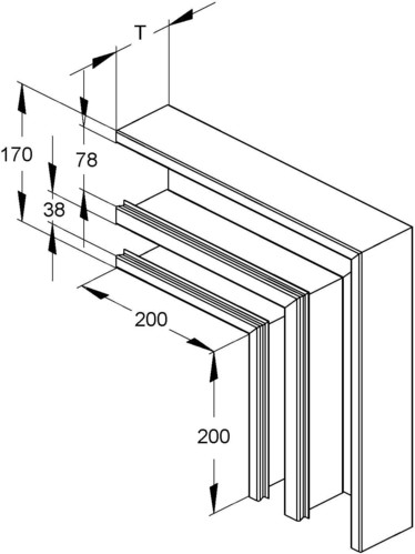 Niedax DKU-Vertikaleck DKVU 170-78T60 L Niedax DKU-Vertikaleck DKVU 170-78T60 L