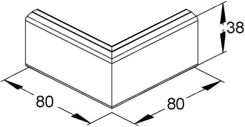 Niedax Alu-Außeneckblende GAEG 38 N