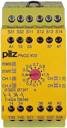 Pilz Not-Aus-Schaltgerät 30/24VDC 2n/o 2n/o t PNOZ XV2 #774500