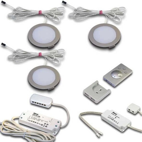Hera 3er Set LED-Einbauleuchte edelstahloptik 61057230108 Hera 3er Set LED-Einbauleuchte edelstahloptik 61057230108