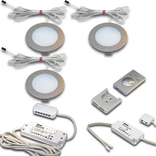 Hera 3er Set LED-Einbauleuchte edelstahloptik 61057730108 Hera 3er Set LED-Einbauleuchte edelstahloptik 61057730108