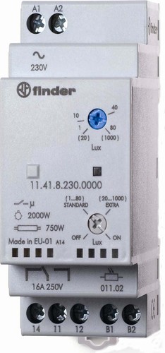 Finder Dämmerungsschalter 1000Lux 16A 230VAC 11.41.8.230.0000