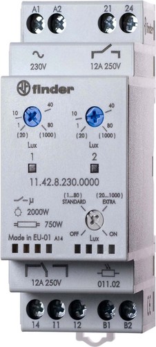 Finder Dämmerungsschalter 1000Lux 12A 230VAC 11.42.8.230.0000