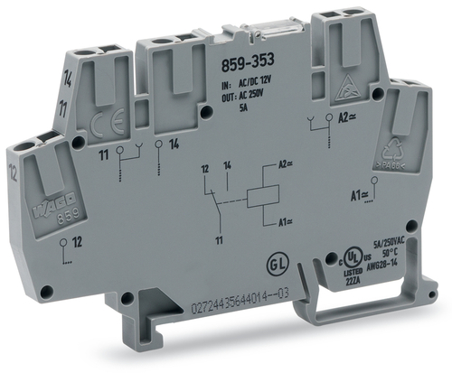 WAGO GmbH & Co. KG Relaismodul AC/DC 48 V,1W,gr 859-355