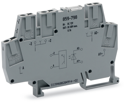 WAGO GmbH & Co. KG Optokopplermodul C 10 30 V,Bahn,grau 859-722