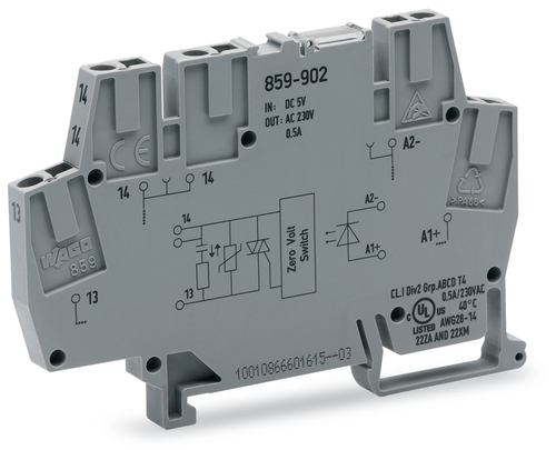 WAGO GmbH & Co. KG Optokopplermodul AC 24 260 V,grau 859-902 WAGO GmbH & Co. KG Optokopplermodul AC 24 260 V,grau 859-902