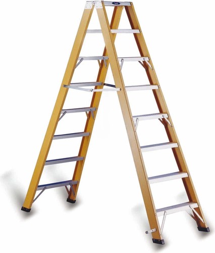 Cimco Werkzeuge Stufen-Stehleiter mit 2x8 Stufen 146508
