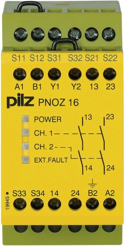 Pilz Not-Aus-Schaltgerät 24VAC 24VDC 2n/o PNOZ 16 #774060