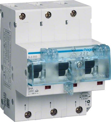 Hager SLS-Schalter 3P Cs-35A Hutschiene HTN335C
