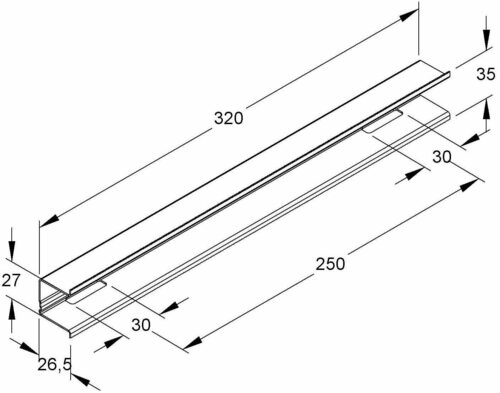 Niedax Adapterschiene TS 35T80
