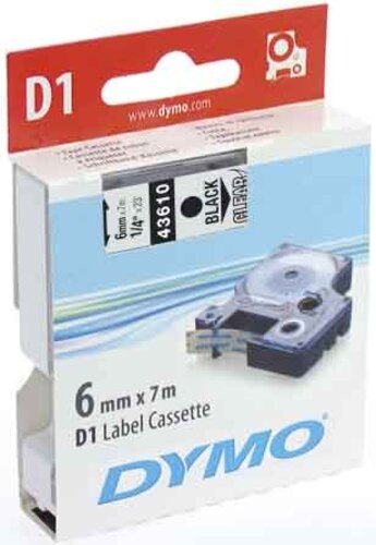 Newell Brands D1 Schriftband 6mm/7m schwarz auf transp. 43610 Newell Brands D1 Schriftband 6mm/7m schwarz auf transp. 43610