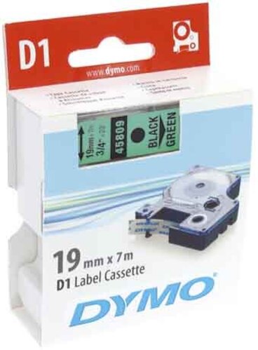 Newell Brands D1 Schriftband 19mm/7m schwarz auf grün 45809 Newell Brands D1 Schriftband 19mm/7m schwarz auf grün 45809