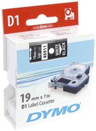 Newell Brands D1 Schriftband 19mm/7m weiß auf schwarz 45811 Newell Brands D1 Schriftband 19mm/7m weiß auf schwarz 45811