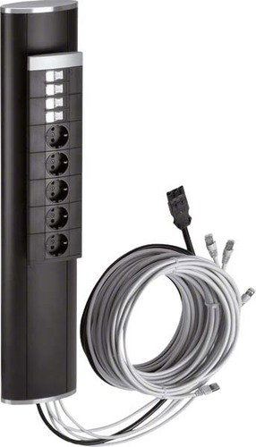 Tehalit Designstandsäule 0.65m 4xCat.6 5xSTD DEP650D