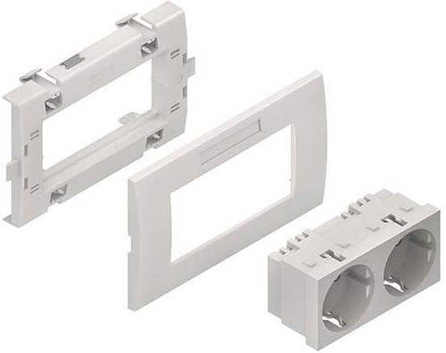 HKL Zweifachsteckdoseneinheit weiss KES-2.3.3 HKL Zweifachsteckdoseneinheit weiss KES-2.3.3