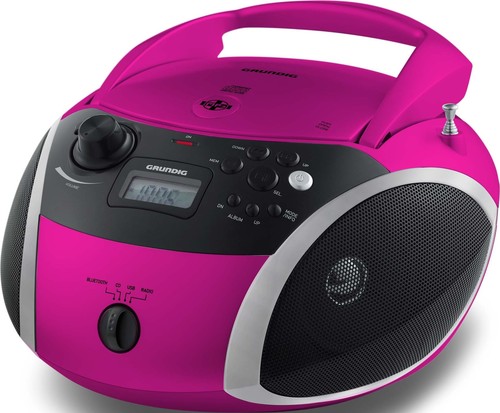 Grundig Radiorecorder/Boombox CD,BT,MP3,WMA GRB3000BT pink/si