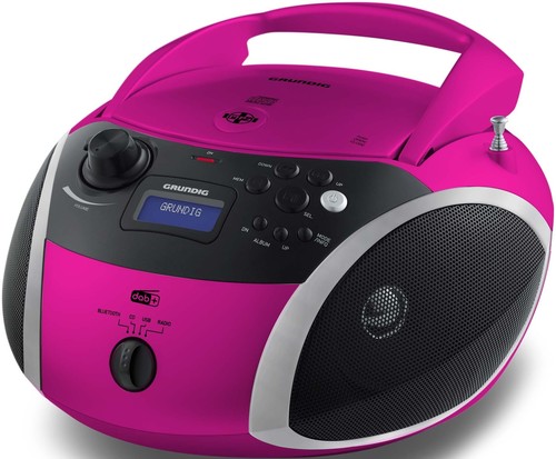 Grundig DAB+ Radiorecorder/Boombox CD,BT,MP3,WMA GRB4000BTDAB+pink/si