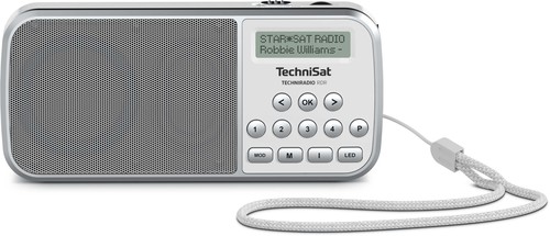 TechniSat DAB+ Taschenradio UKW/USB/LED-Lampe TECHNIRADIORDR weiß