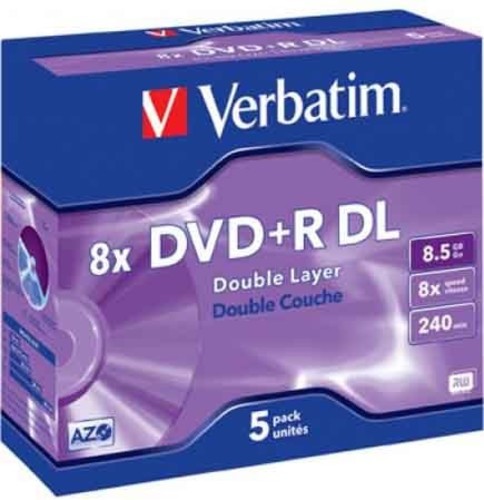 Verbatim DVD+R DL Jewelcase 5 Discs VERBATIM 43541(VE5)