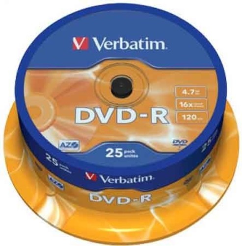 Verbatim DVD-R Cakebox 25 Discs VERBATIM 43522(VE25)
