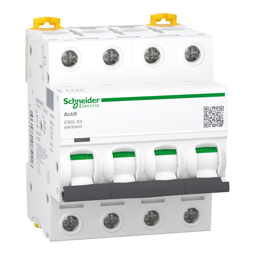 Schneider Electric LS-Schalter 4P 3A K IC60L A9F95403