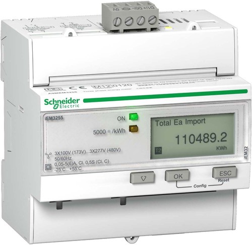 Schneider Electric Energiezähler IEM3255 3P+N 5A Modbus Mid A9MEM3255 Schneider Electric Energiezähler IEM3255 3P+N 5A Modbus Mid A9MEM3255