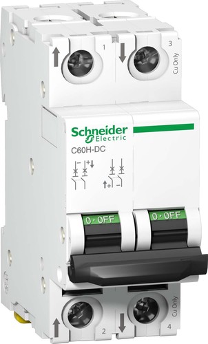 Schneider Electric LS-Schalter 2P 2A C C60H-DC A9N61522