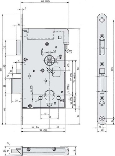 Assa Abloy effeff Elektro-Sicherheitsschloss 809 809M12-72A60E4D