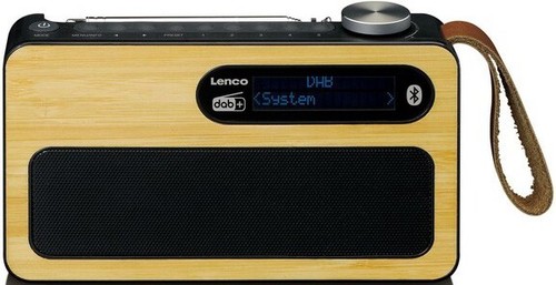 LENCO DAB+ Taschenradio portable,Akku,BT PDR-040 Bamboo Black