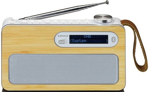 LENCO DAB+ Taschenradio portable,Akku,BT PDR-040 Bamboo White