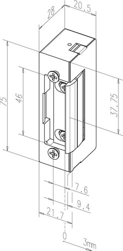 Assa Abloy effeff Türöffner ohne Schliessblech 27----------D11