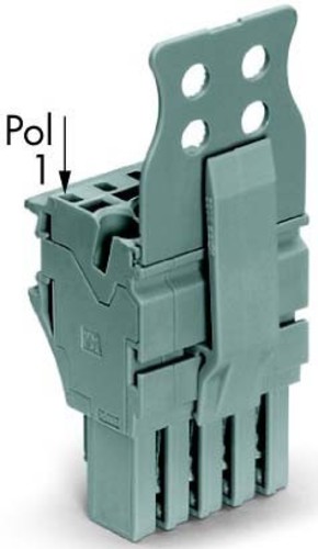 WAGO GmbH & Co. KG Federleiste 1-Leiter, grau, 4P 2022-104/143-000