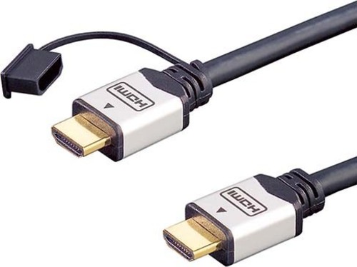 E+P Elektrik HDMI High-Speed-Kabel Ethernet,1m,si/sw HDMI401/1