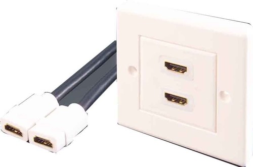 E+P Elektrik HDMI-Installationsdose 2-fach ch,ws HDW20Lose