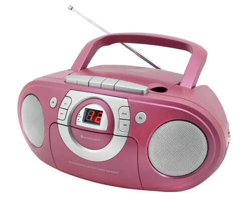 Soundmaster CD-Boombox UKW,Kassettenplayer SCD5100PI pink