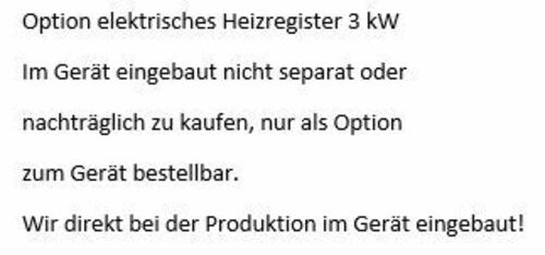 Swegon Germany elektrisches Heizregister 6kW f. SBA150, 200 2563842