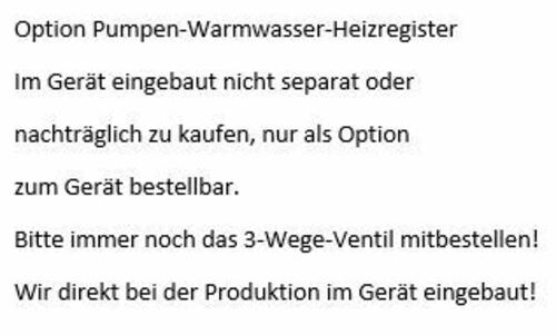 Swegon Germany Pumpen-WW-Heizregister f.AirBlue SBA150,200 2563845